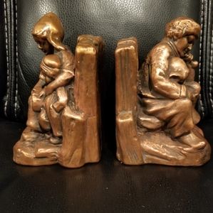 Vintage Copper Clad Bookends